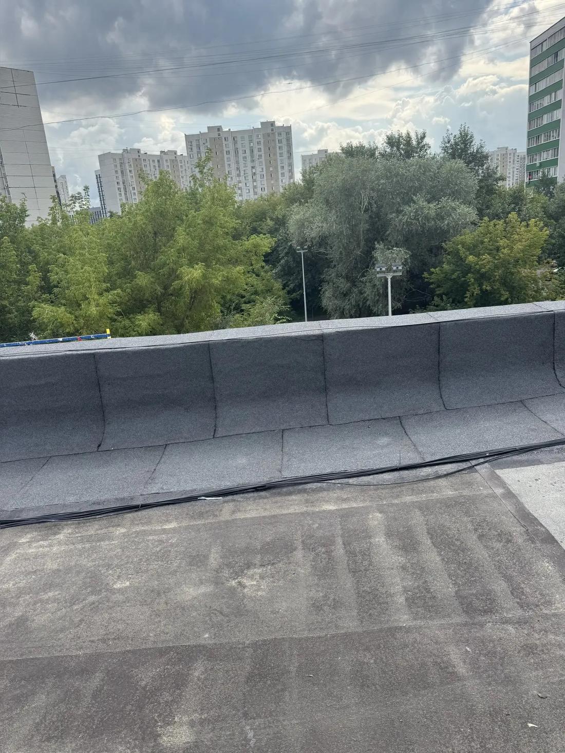 Облицовка парапета наплавляемым материалом